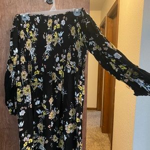 City chic Off the Shoulder 3/4 Sleeve Midi